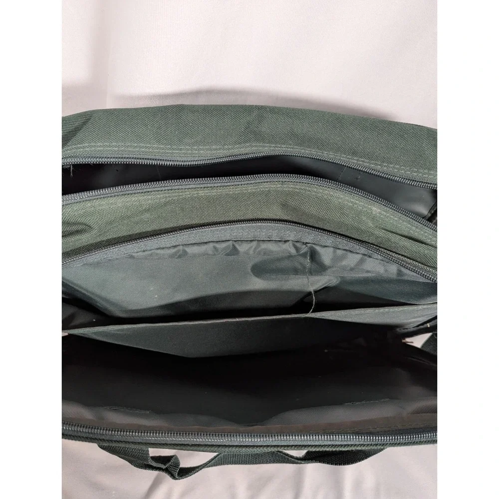 Vintage Eddie Bauer Messenger Bag Laptop Computer Case Green